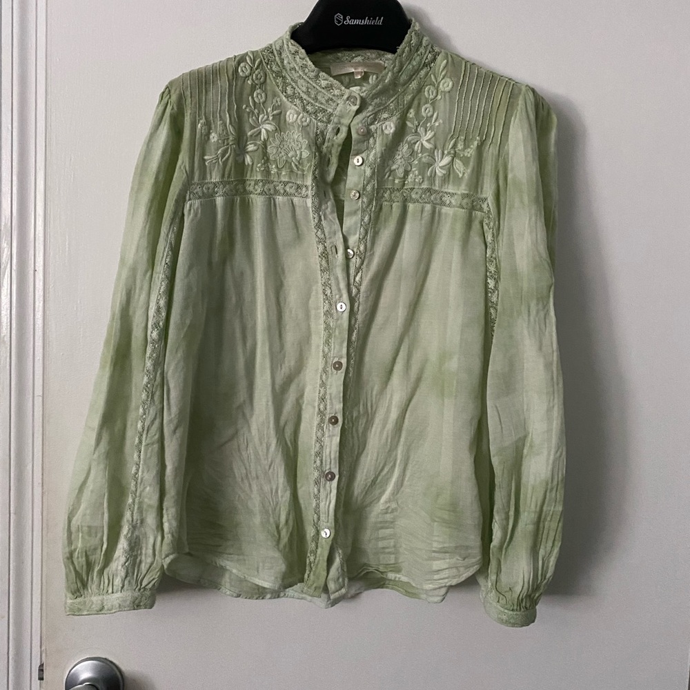 Love shack Fancy Ronda top and ruffle mini